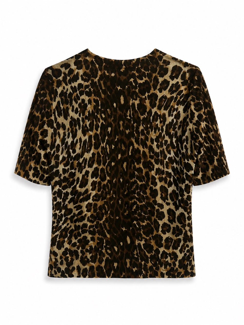 Lafayette 148 New York Leopard Print Button Front Knit Cardigan Top SZ L - Picture 3 of 4